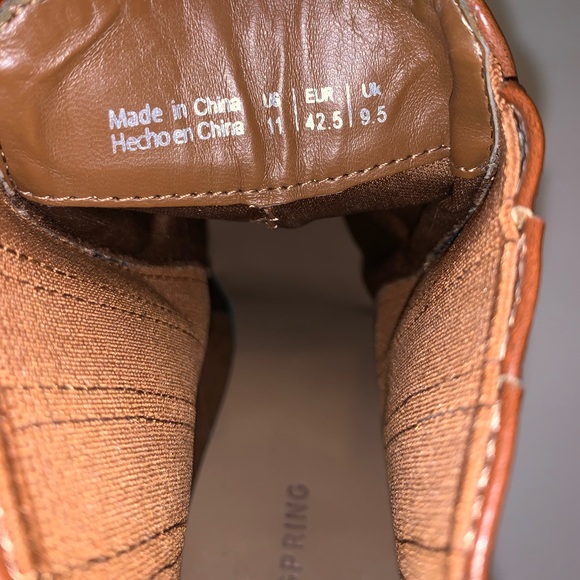 Call It Spring Brown Ankle Booties Size 11 - Picture 8 of 9